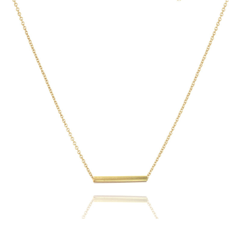 Modern Tube Charm Necklace