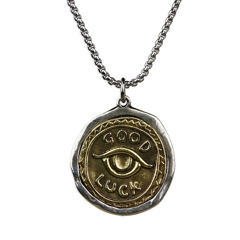 Evil Eye Medallion Necklace