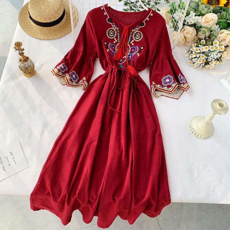 Bohemian Chic Flowy Sleeve Dress