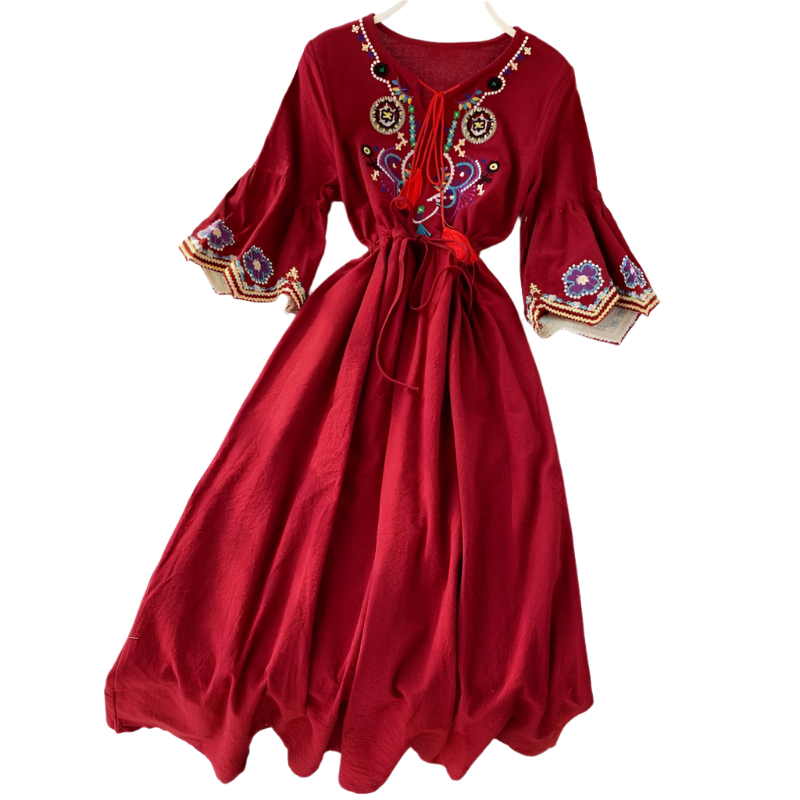Bohemian Chic Flowy Sleeve Dress