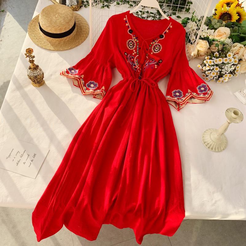 Bohemian Chic Flowy Sleeve Dress