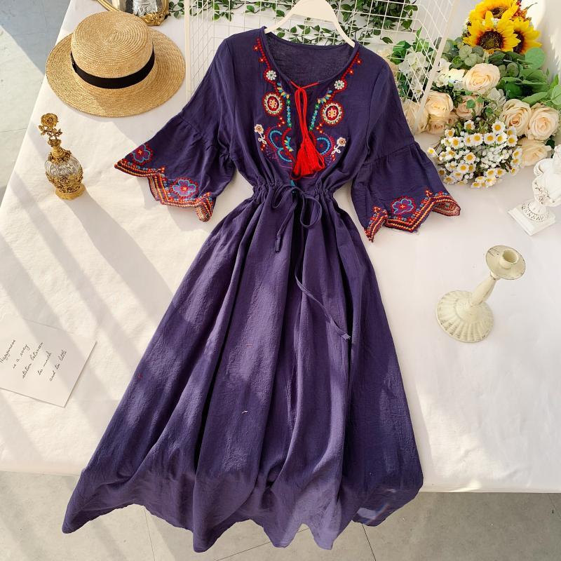 Bohemian Chic Flowy Sleeve Dress