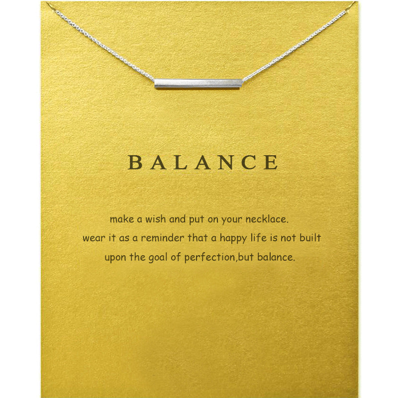Modern Tube Charm Necklace