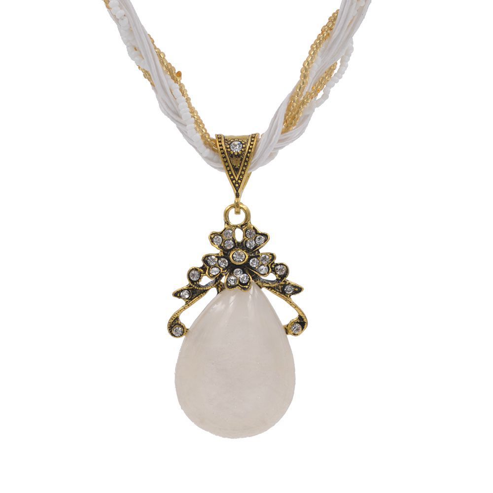 Vintage Look Crystal Pendant Necklace Collection