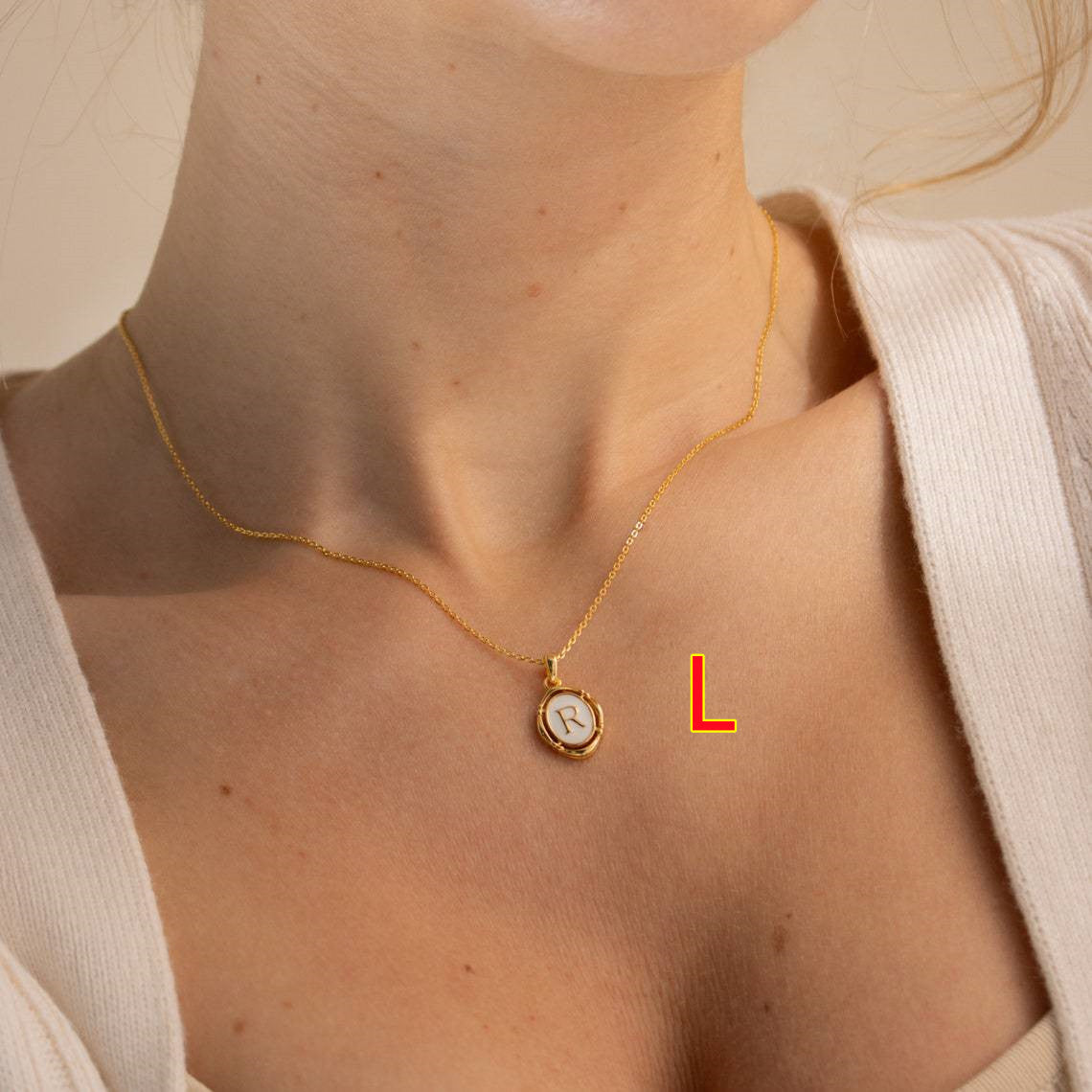 Luxe Copper Plated Letter Charm Necklace
