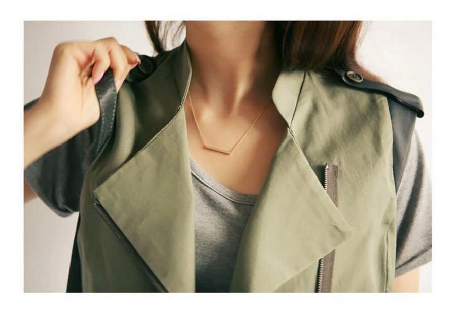 Modern Tube Charm Necklace