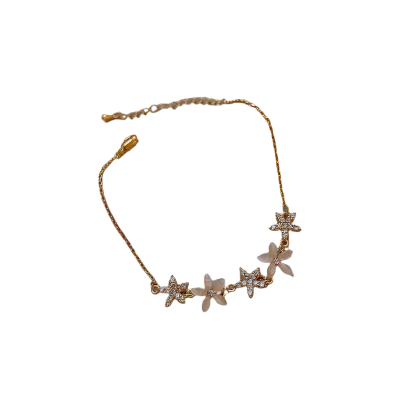 5 Daisies Gold Look Bracelet
