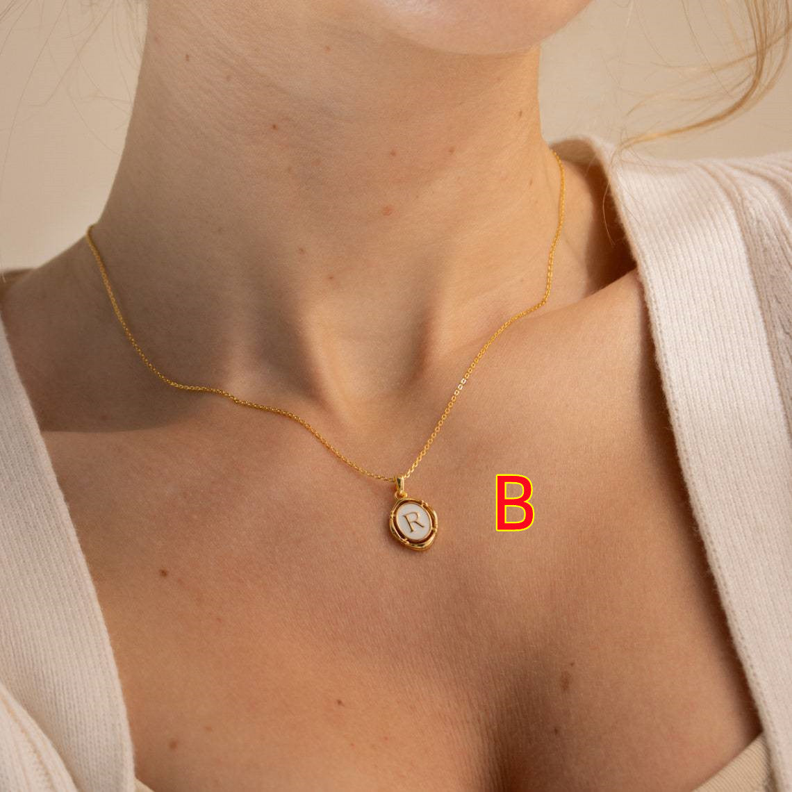 Luxe Copper Plated Letter Charm Necklace