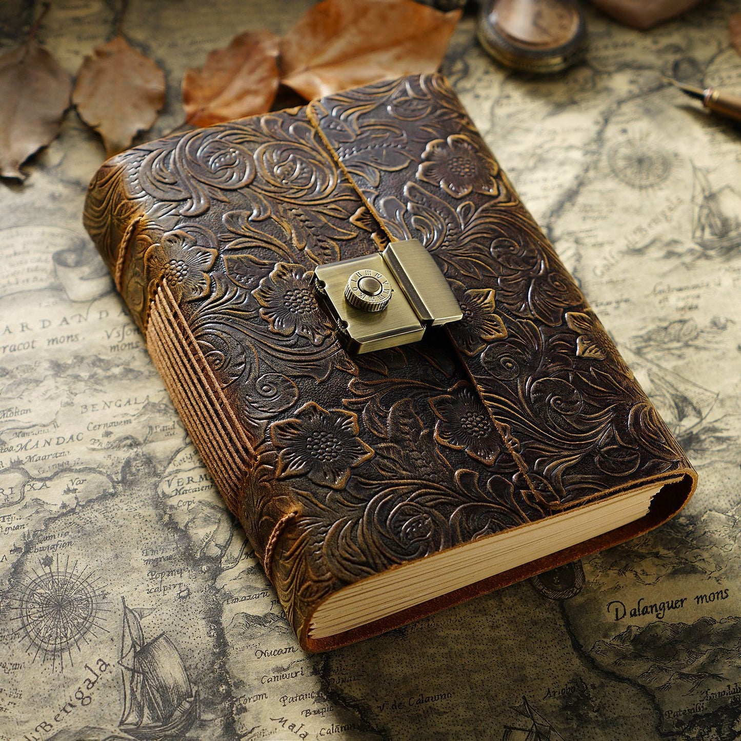 A5 Vintage Style Cowhide Journal