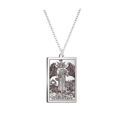 Silver Tarot Card Necklace