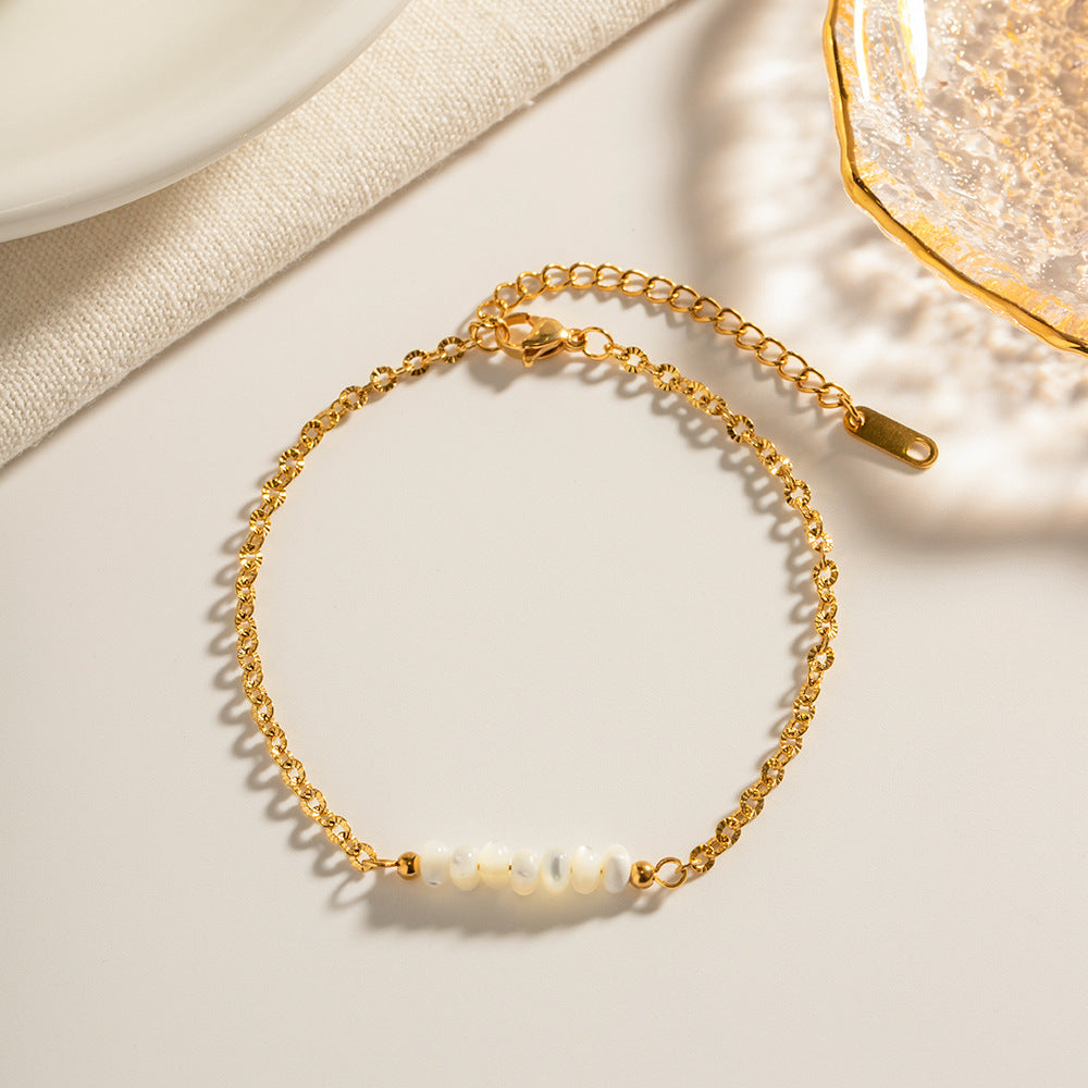 18K Gold Plated Shell Bracelet