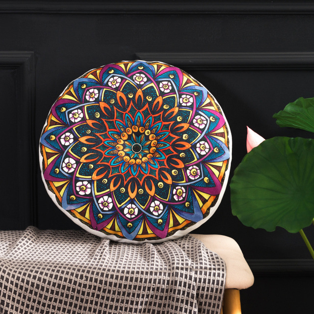 Patterned Floor Cushion/Round Cushion