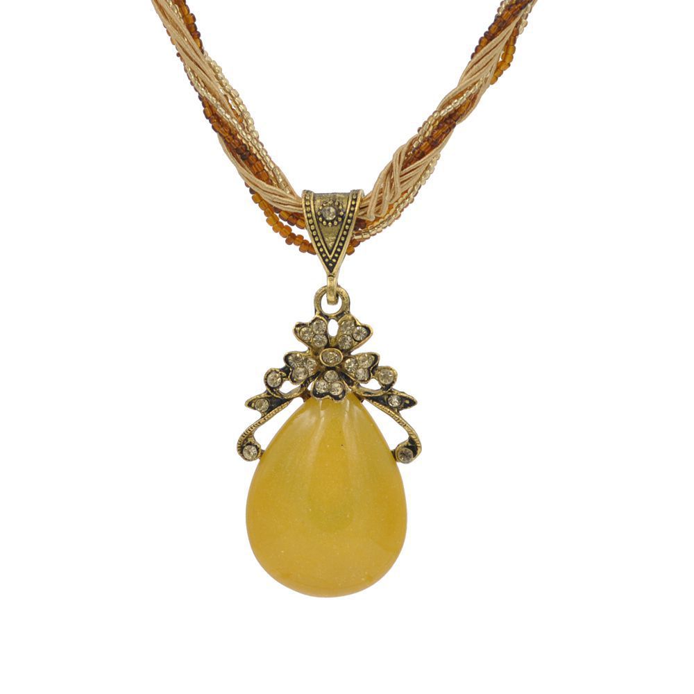 Vintage Look Crystal Pendant Necklace Collection