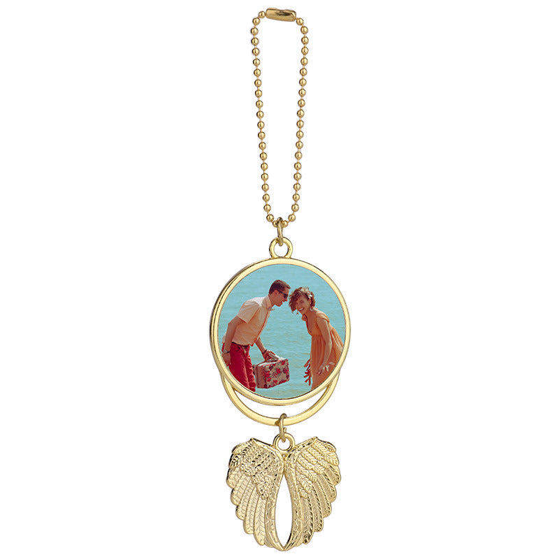 Angel Wing Car Charm with Photo Frame