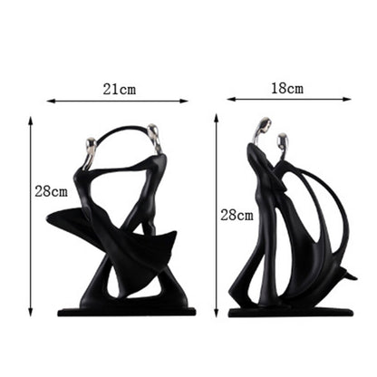 The Lover's Dance Sculpture - Black Resin