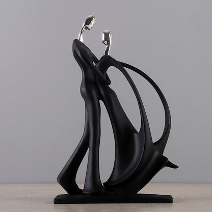 The Lover's Dance Sculpture - Black Resin