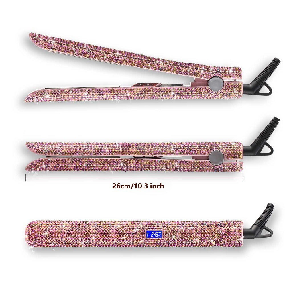 Pink Diamond Rhinestone Hair Straightener