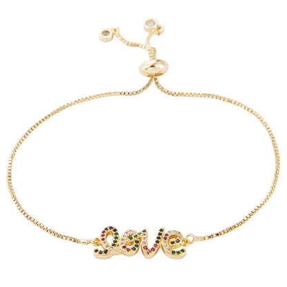 Colourful Love Charm Bracelet