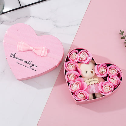 Valentine's Day Soap Rose Gift Box