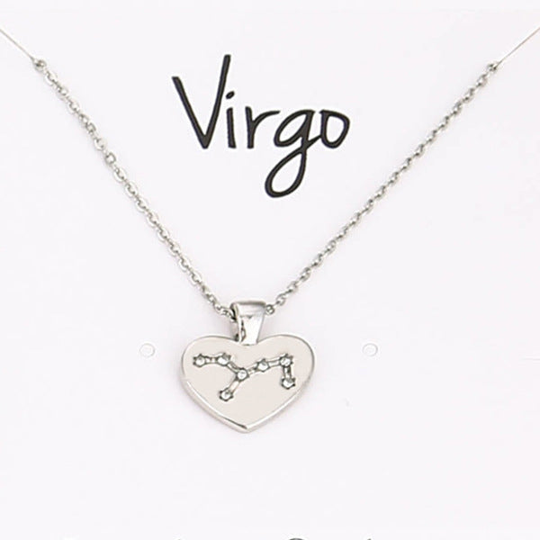 Zodiac Necklace Love Diamond Pendant