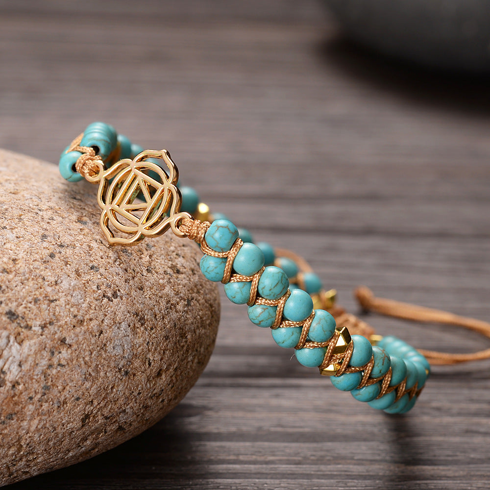 Turquoise Seven Chakra Meditation Bracelet