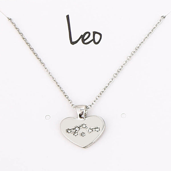 Zodiac Necklace Love Diamond Pendant