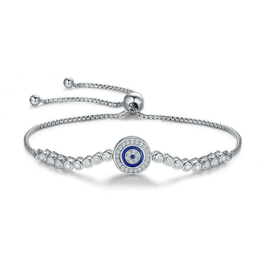 Sterling Silver Evil Eye Bracelet - S925