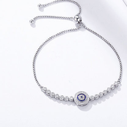 Sterling Silver Evil Eye Bracelet - S925