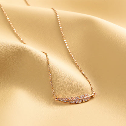 Shimmering Feather Necklace