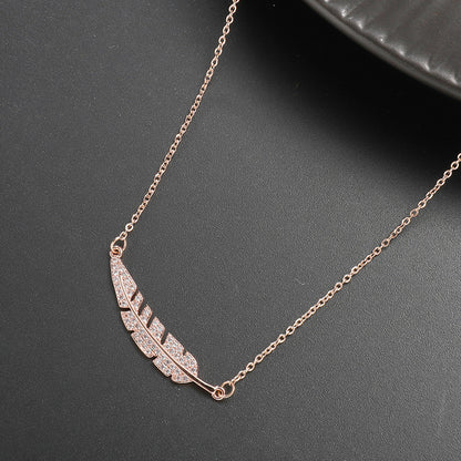 Shimmering Feather Necklace