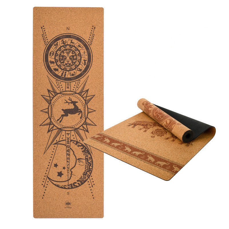 Zodiac Pattern Cork Yoga Mat