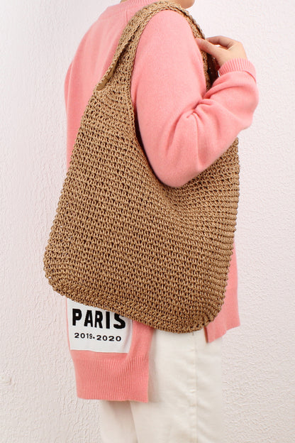 Woven Straw Shoulder Bag