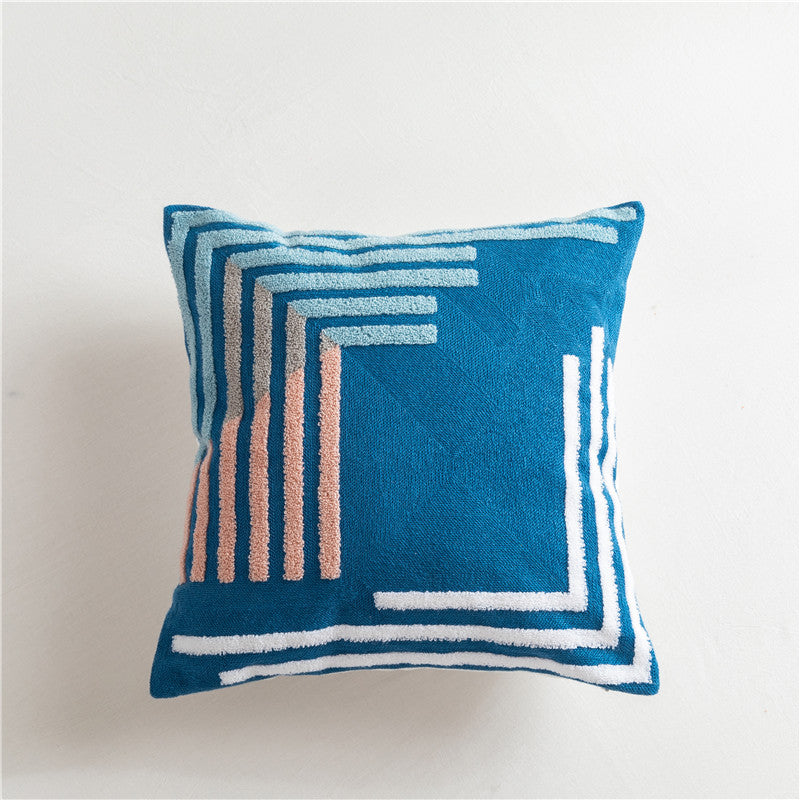 Geometric Embroidered Cushion Cover Collection