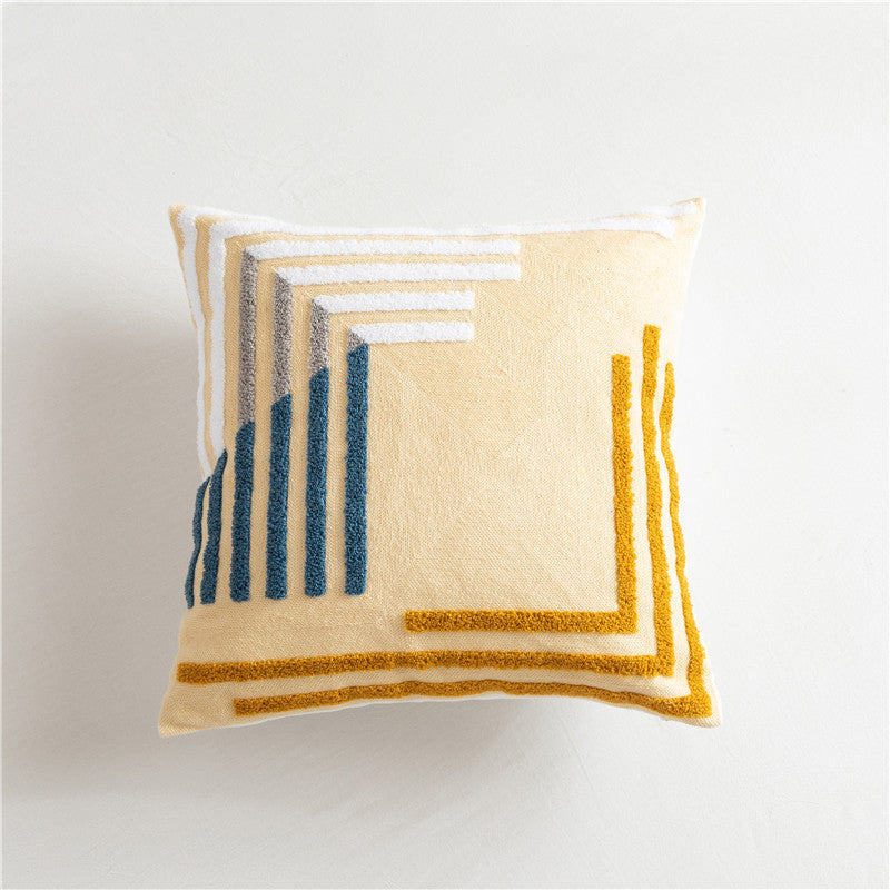 Geometric Embroidered Cushion Cover Collection