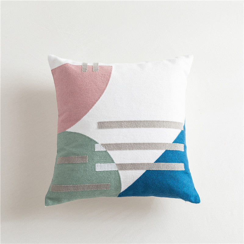 Geometric Embroidered Cushion Cover Collection