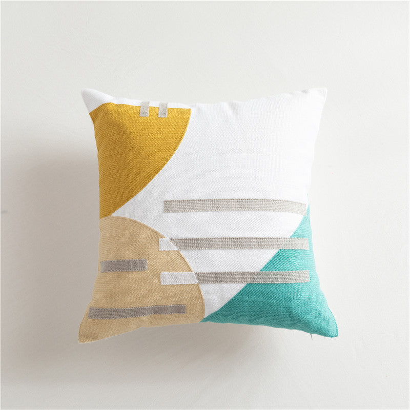 Geometric Embroidered Cushion Cover Collection