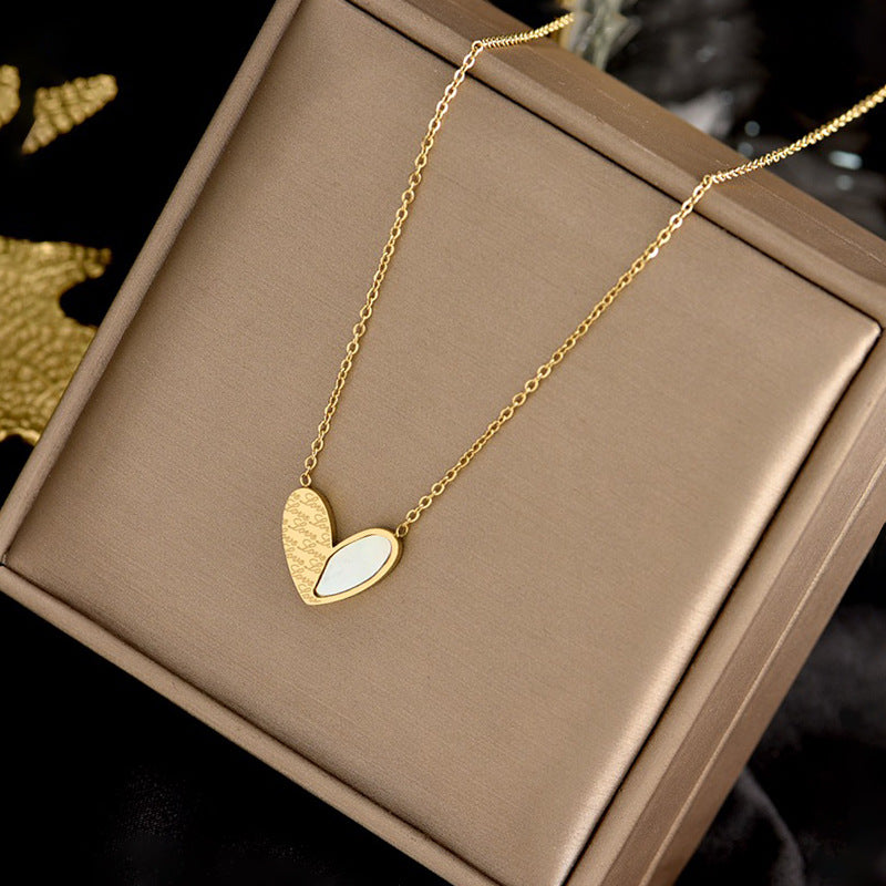 Two Tone Heart Necklace