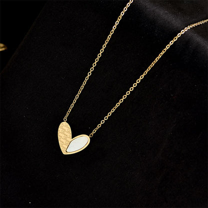 Two Tone Heart Necklace