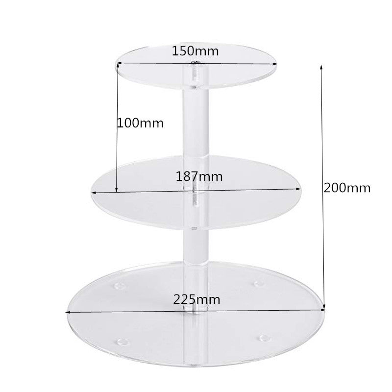 Acrylic Cake Stand (3 Size Options)