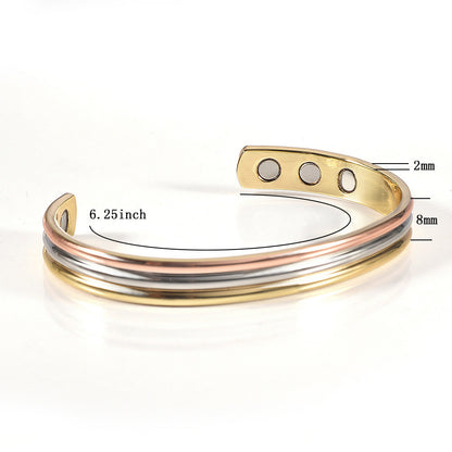 Ribbed Design Magnetic Bracelet