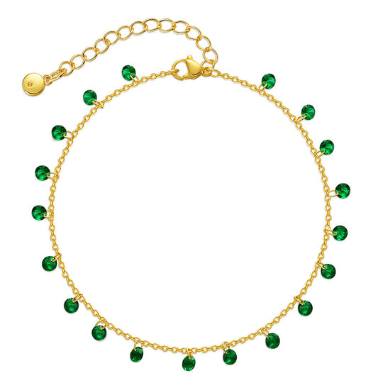 Green Gemstone Anklet