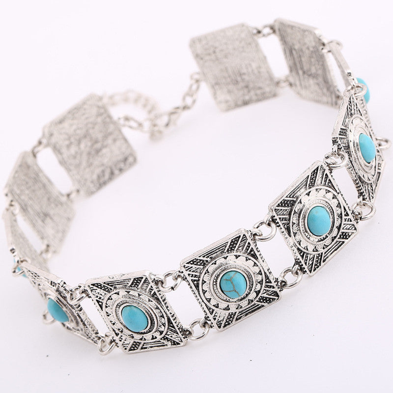 Turquoise Studded Choker Necklace