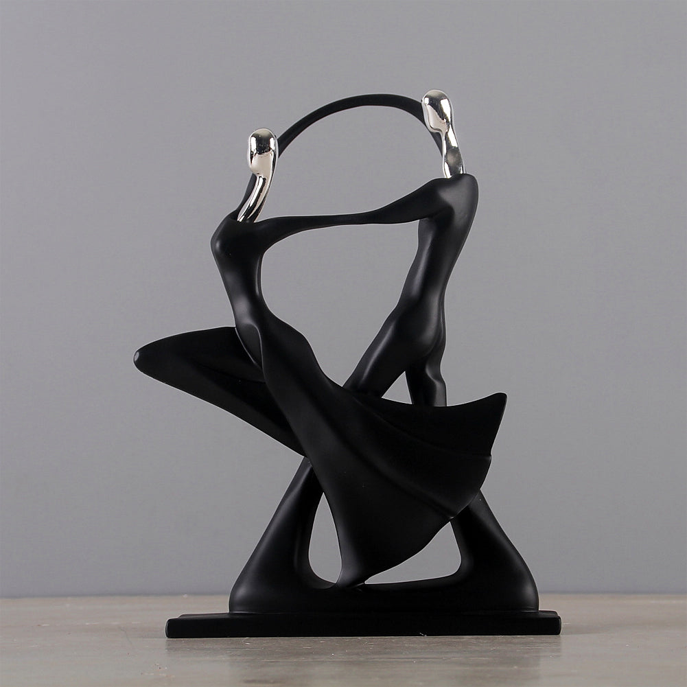 The Lover's Dance Sculpture - Black Resin