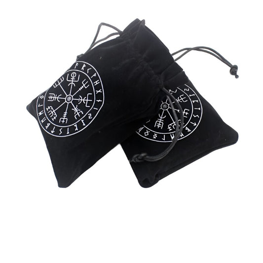 Black Drawstring Tarot Card Storage Bag