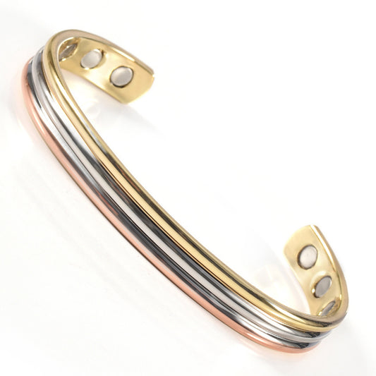 Ribbed Design Magnetic Bracelet