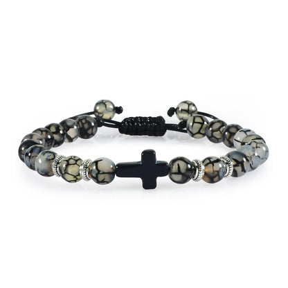 Beaded Prayer Rope Bracelet with Cross