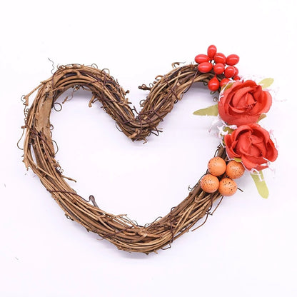 Rattan Heart Shaped Wreath