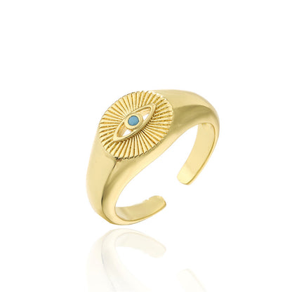 Zirconium Stone Evil Eye Ring