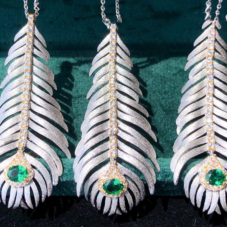 925 Silver Feather Necklace