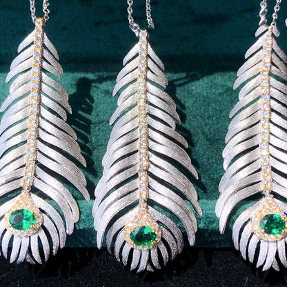 925 Silver Feather Necklace